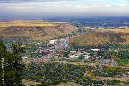 View of Golden Colorado from Lookout Mountain
