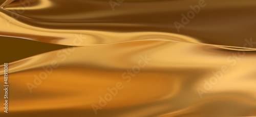 Gold silk fabric 3d premium