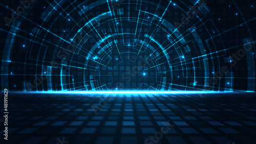 Technology background Hi-tech communication concept innovation abstract background vector illustration