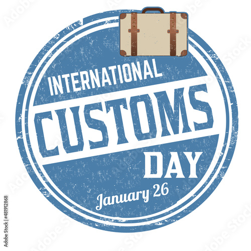 International customs day grunge rubber stamp