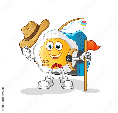 sunny side up scout vector. cartoon character