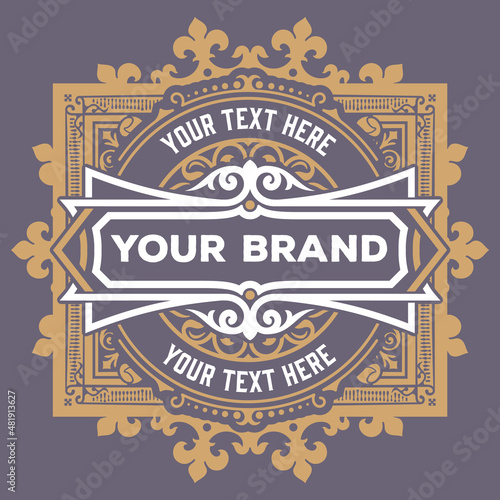 Western card with vintage style