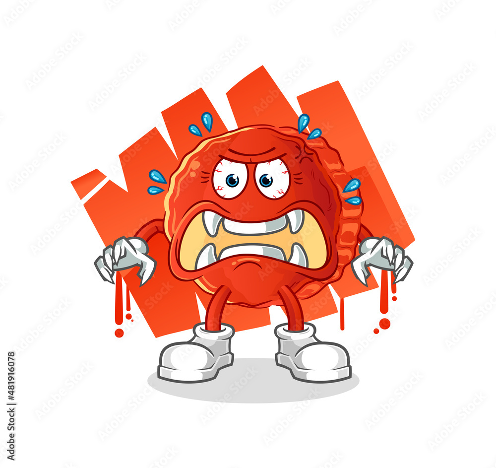 bottle cap monster vector. cartoon character bottle cap monster vector. cartoon character