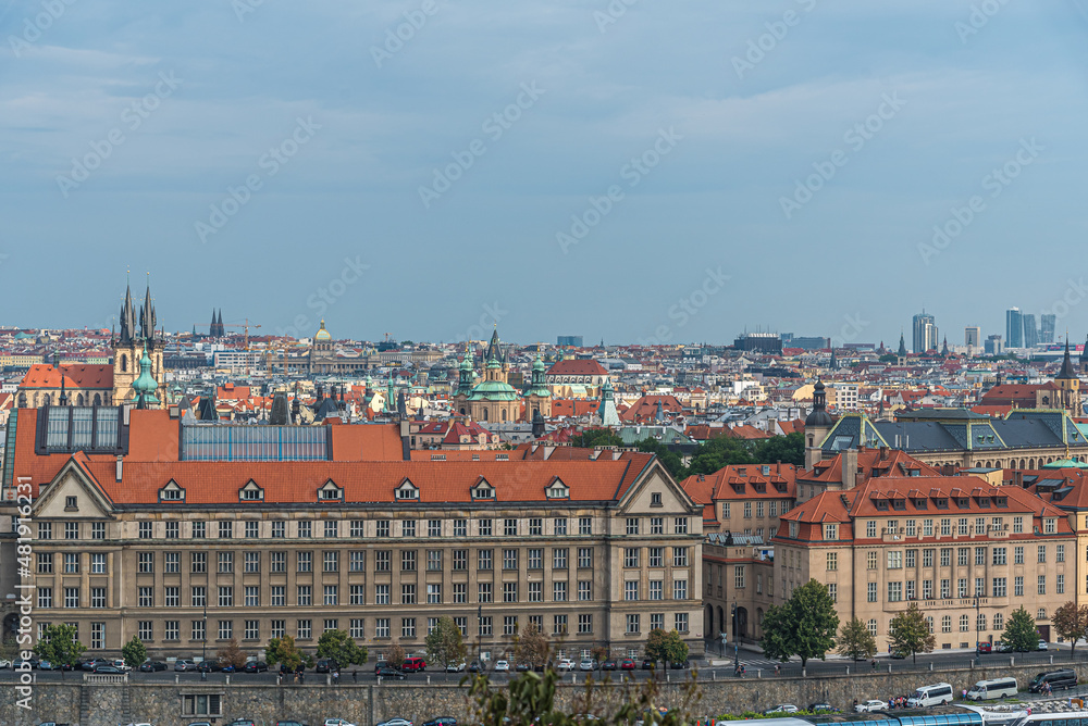 Obraz premium Prague city house roof view