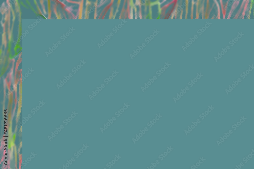 Pastel green blank paper over abstract border for copy text stock