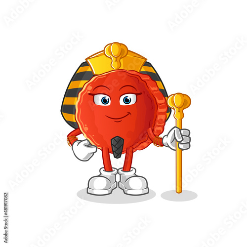 bottle cap ancient egypt cartoon. cartoon mascot vector