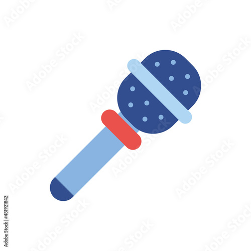 Microphone isolated icon flat vector