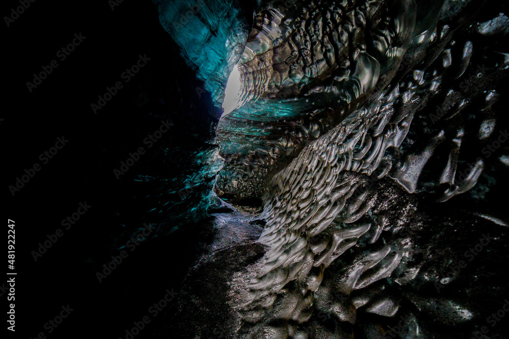 Inside of Katla Ice Cave in Iceland Stock Photo Adobe Stock