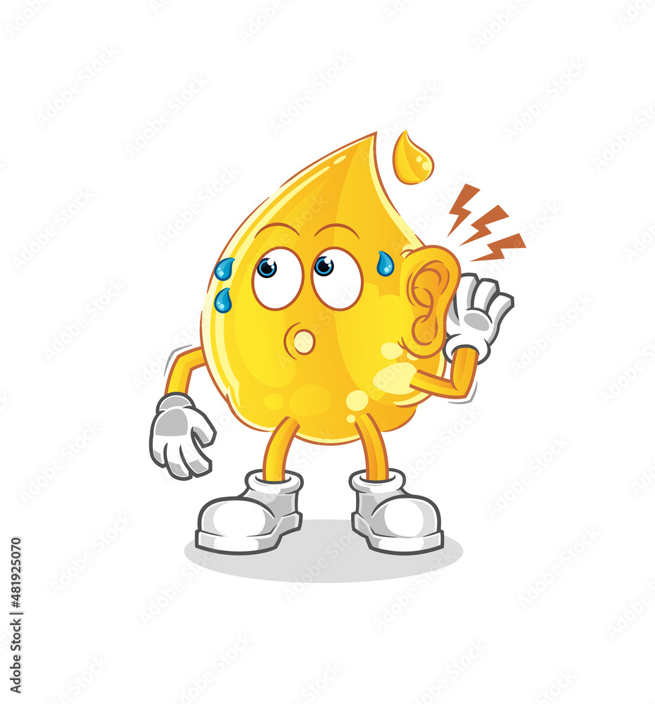 Fototapeta premium oil eavesdropping vector. cartoon character