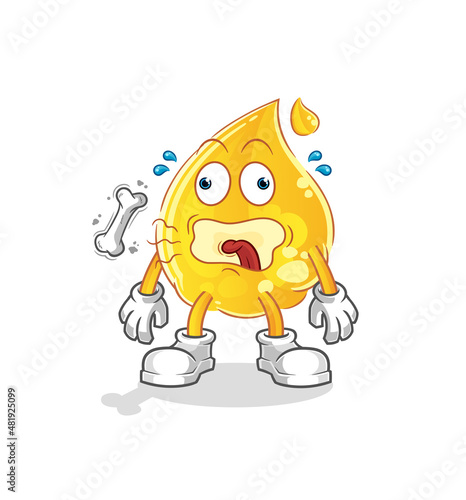 oil burp mascot. cartoon vector