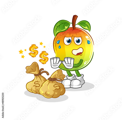 mango refuse money illustration. character vector
