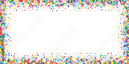 Falling vivid numbers. Math study concept with flying digits. Tempting back to school mathematics banner on white background. Falling numbers vector illustration.
