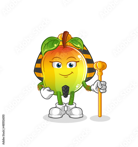 mango ancient egypt cartoon. cartoon mascot vector