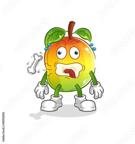 Fototapeta Naklejka Na Ścianę i Meble -  mango burp mascot. cartoon vector