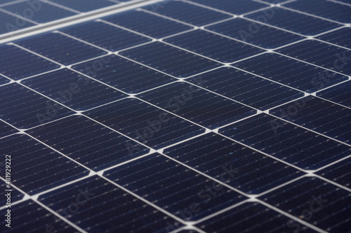 Tableau sur toile Close up shot Power solar panels , Green energy concept