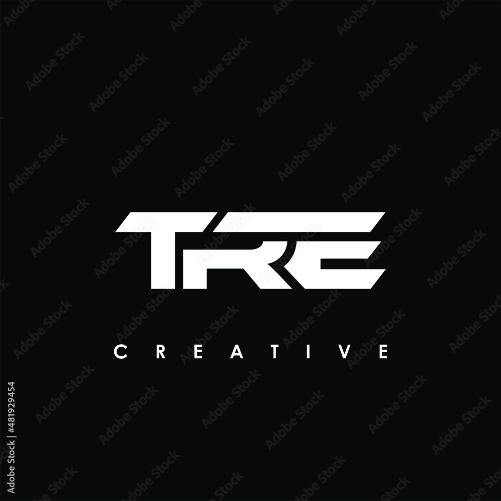 TRE Letter Initial Logo Design Template Vector Illustration - obrazy, fototapety, plakaty 