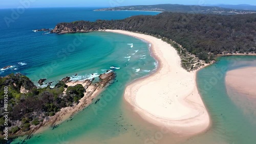 Australia South Coast travel destination - Nelson Lagoon sandy beach in NSW photo