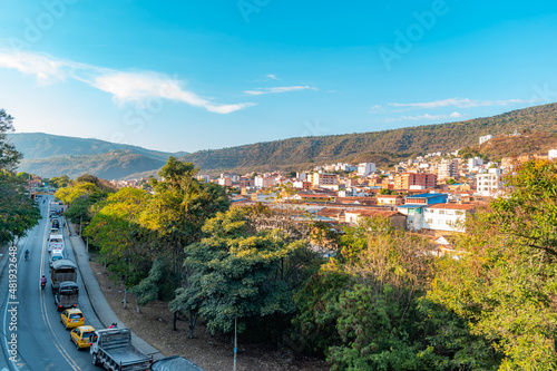 LANDSCAPE OF THE CITY OF SAN GIL IN COLOMBIA WITH SANTANDER AVENUE photo