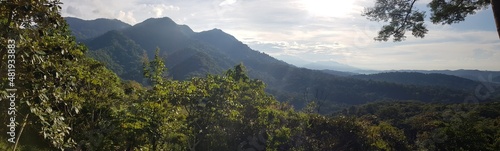 View of La Cangreja Hill at Parque Nacional La Cangreja in Costa Rica photo