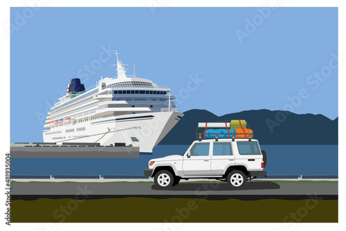 クルーズ船とSUV