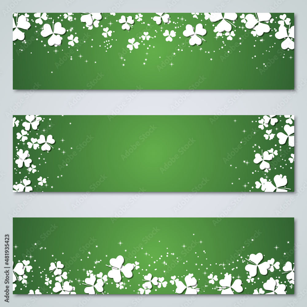 St.Patrick's Day horizontal web banners vector collection
St.Patrick's Day horizontal web banners vector collection