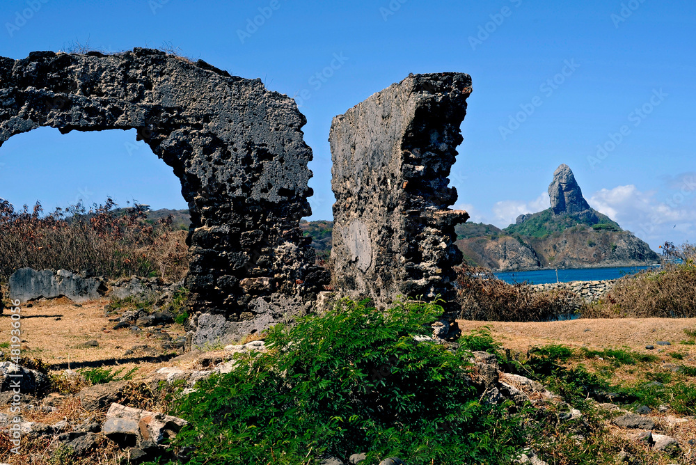 Forte dos Remédios no Arquipélago de Fernando de Noronha.