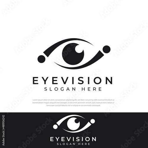 Black letter I Eye Logo Template, symbol, icon, design template