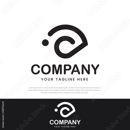 Modern letter I, D monogram design logo in the form of an eye, symbol, vector illustration.