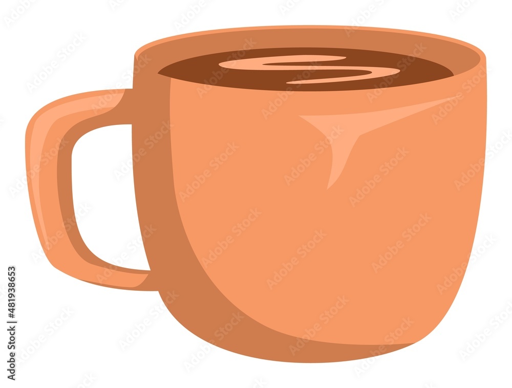 Cup of coffee with foam isolated. Coffee cup vector illustration Cup of coffee with foam isolated. Coffee cup vector illustration