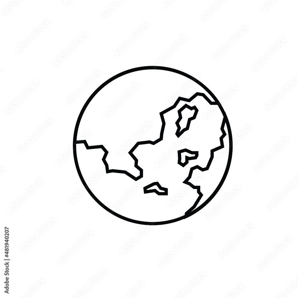 Globe thin icon vector isolated on white, sign and symbol illustration. Globe thin icon vector isolated on white, sign and symbol illustration.