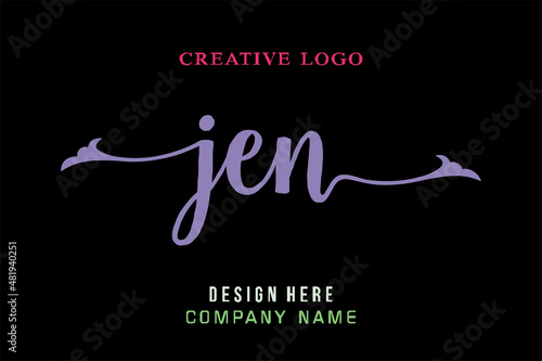 JEN  lettering logo is simple, easy to understand and authoritative photo