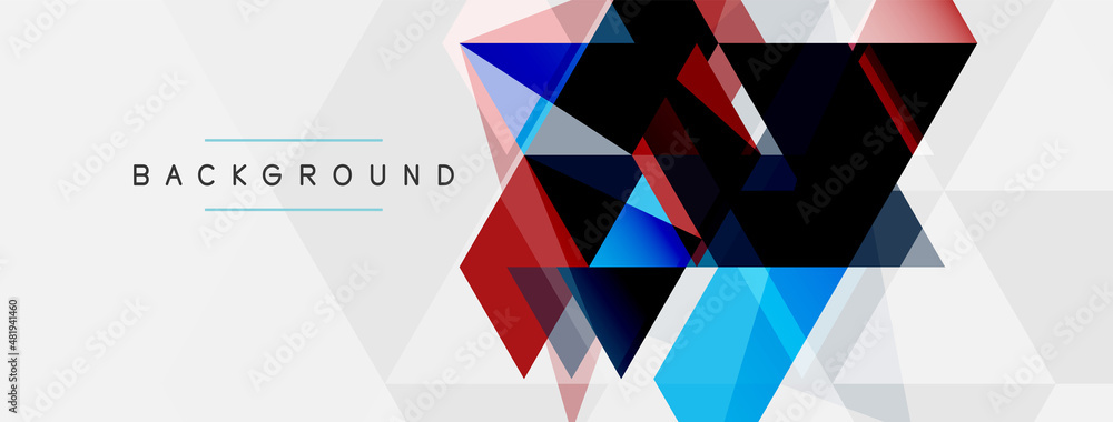 Mosaic triangles geometric background. Techno or business concept, pattern for wallpaper, banner, background, landing page Mosaic triangles geometric background. Techno or business concept, pattern for wallpaper, banner, background, landing page