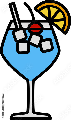 Cocktail Icon. Drink and Beverage concept outline style icon