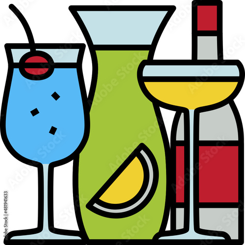 Drink Icon. Drink and Beverage concept outline style icon