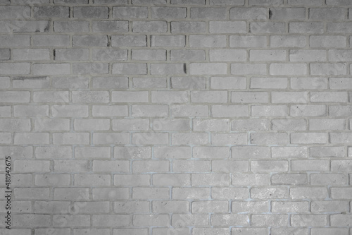 Abstract old white brick wall texture background in modern fashion style. Home or office design backdrop pattern.