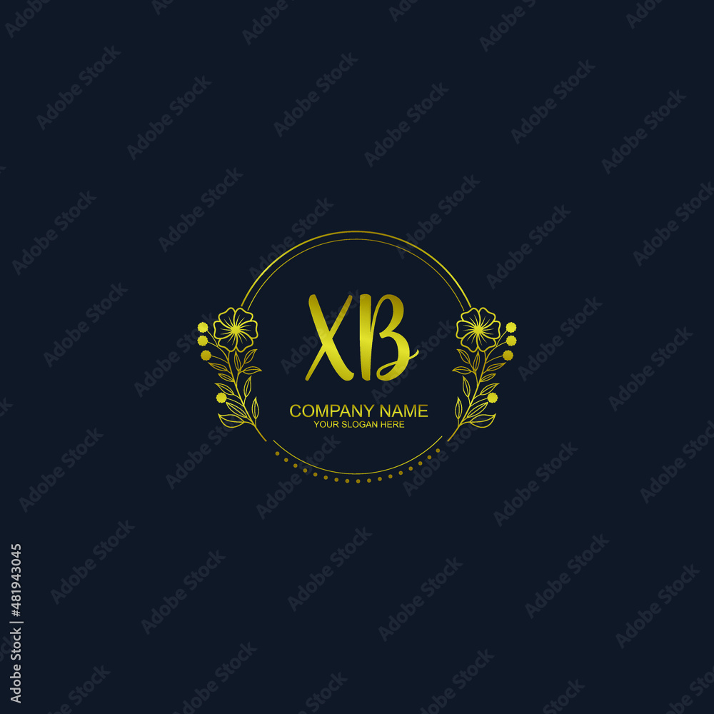XB initial hand drawn wedding monogram logos XB initial hand drawn wedding monogram logos