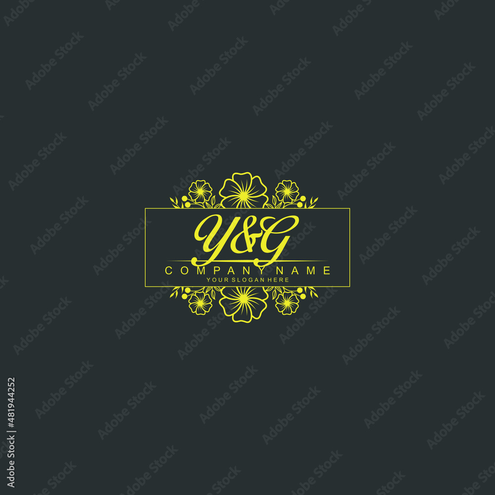 YG Initial handwriting logo vector. Hand lettering for designs