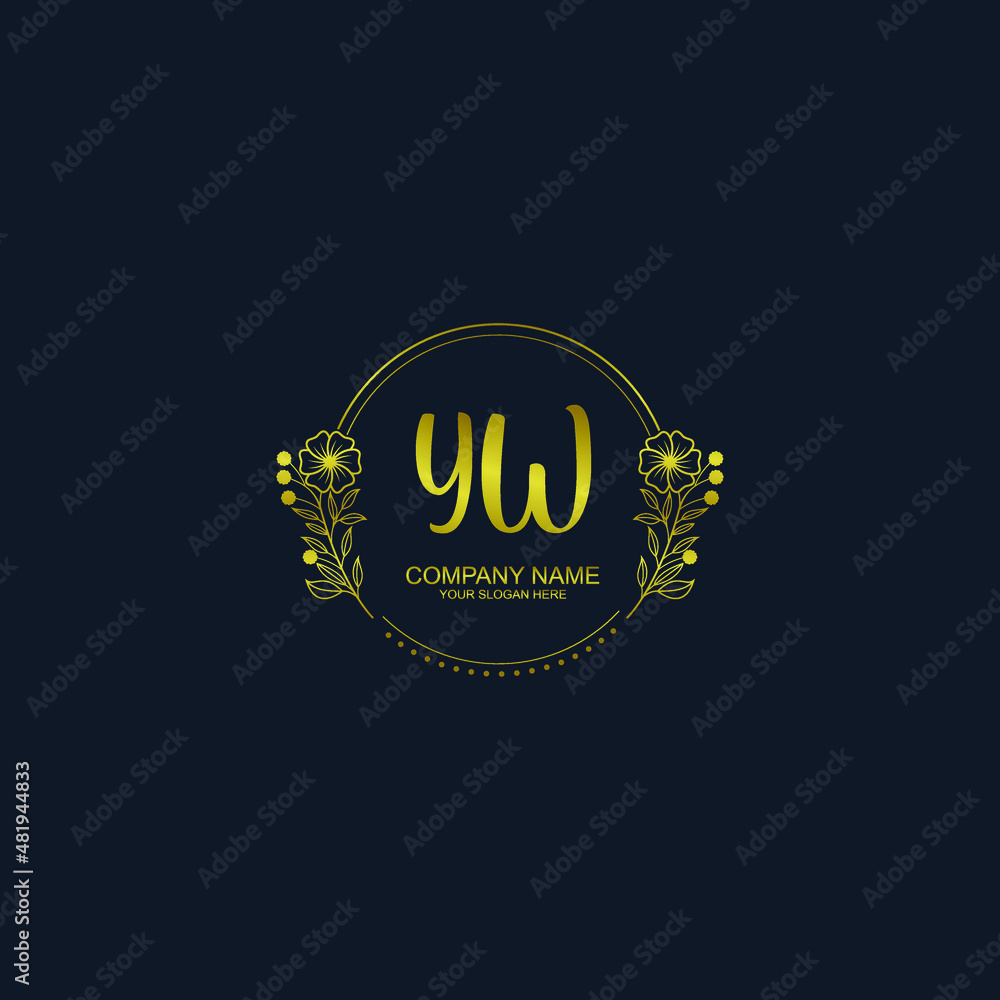 YW initial hand drawn wedding monogram logos YW initial hand drawn wedding monogram logos