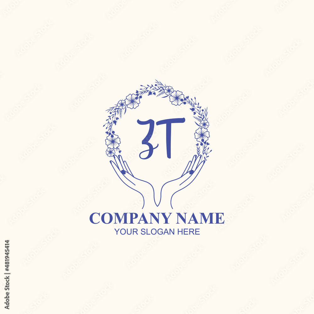 ZT initial hand drawn wedding monogram logos ZT initial hand drawn wedding monogram logos