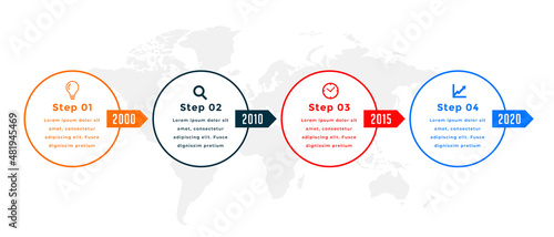 business infographics with four steps