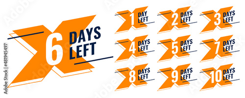 countdown time with number of days left banner design
