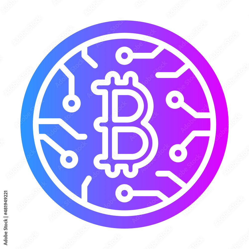 Bitcoin in gradient color