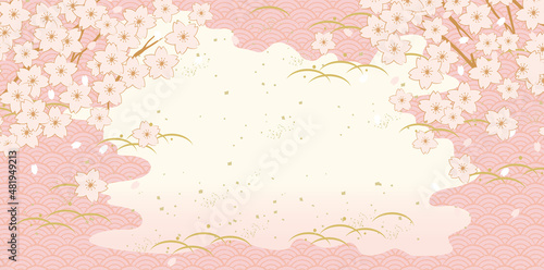 桜の背景イラスト