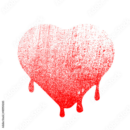 Melting heart symbol. Dripping heart
.Minimal art design . Noise destroyed logo . Trendy defect error shapes . Glitched frame .Broken effect .vector 