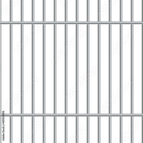 Wallpaper Mural Vector metal lattice on a white background. Metal grid rods in gradient color. Prison stick seamless pattern. Torontodigital.ca