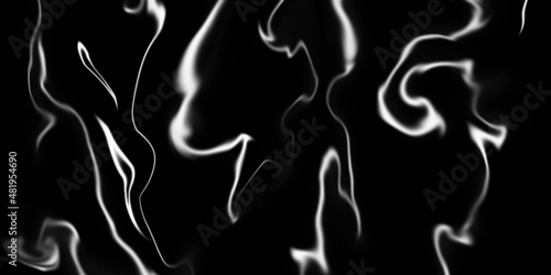 White smoke art Abstract on black background.