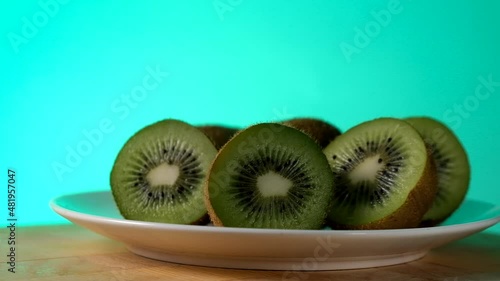 Kiwi on the table. Green fruits