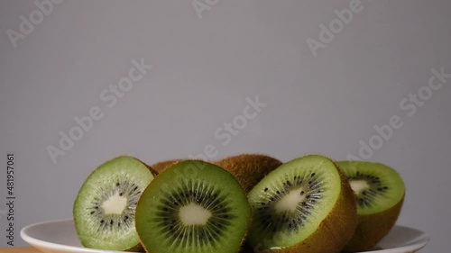 Kiwi on the table. Green fruits
