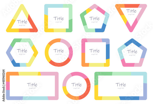 Simple and cute colorful frame that can be used for your design