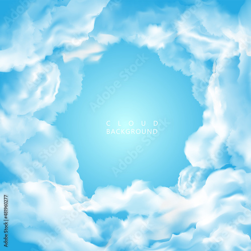 Background with clouds on blue sky